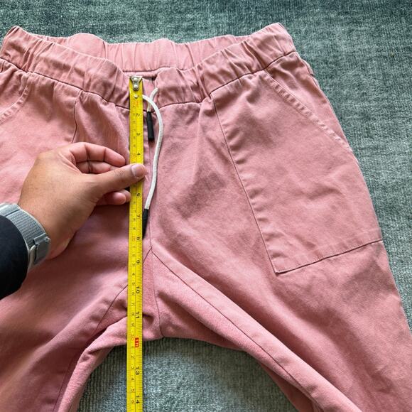 Varley Miles Pants Womens Medium Pink Jogger Sweatpants Slim Taper Cotton Twill - Picture 4 of 7